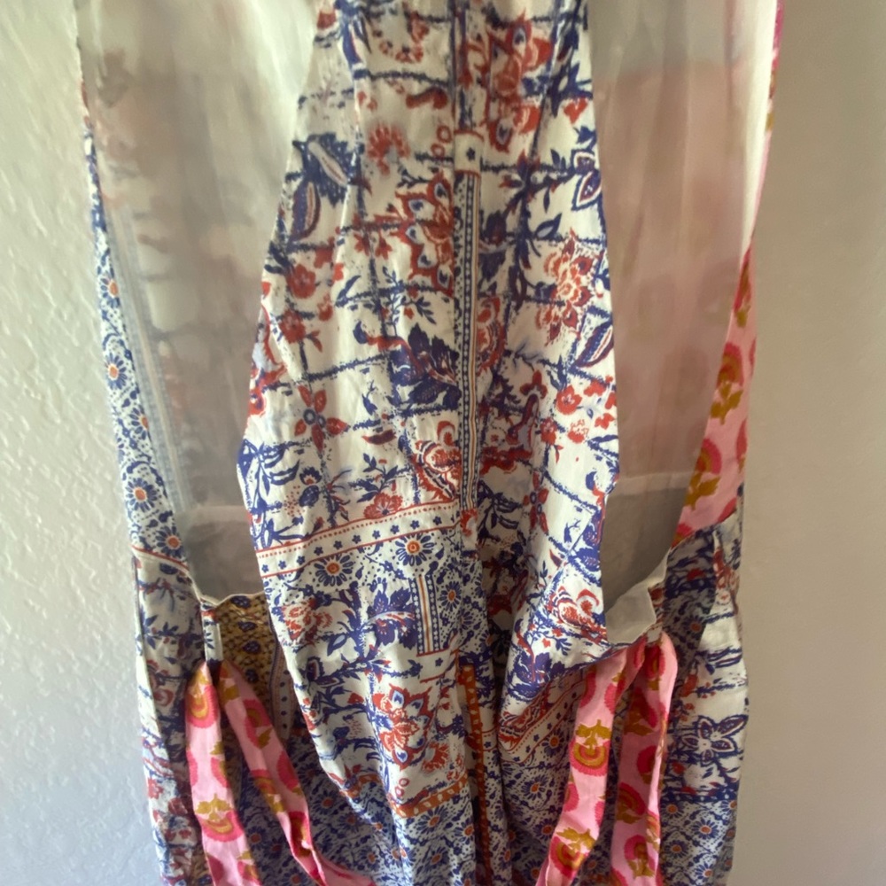 Amazing Anthropologie Let Me Be Patchwork Overalls size XL - Picture 14 of 14